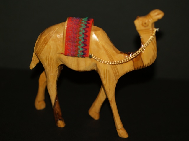 Camel Carved from Olivewood From the Holy Land